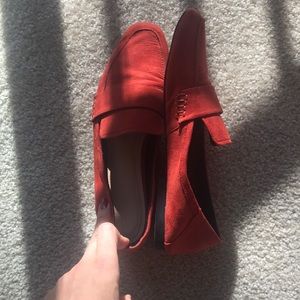Zara Orange Loafers